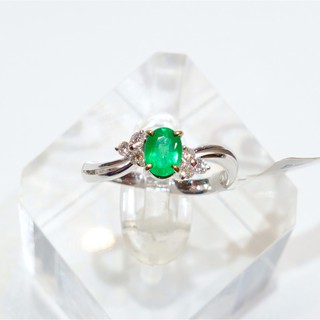 寶麗金珠寶-天然祖母綠K金真鑽戒指