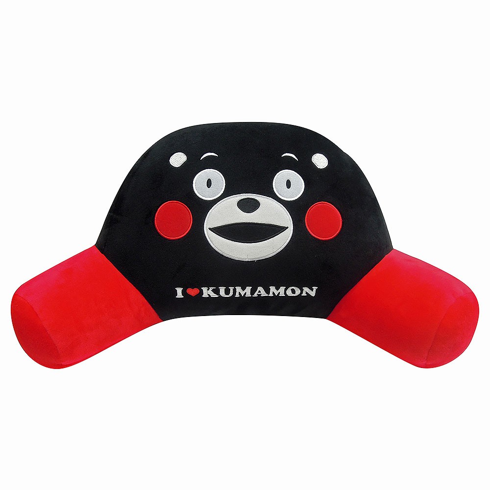 熊本熊KUMAMON 造型護腰靠墊 L型護腰枕 臉型抱枕 背靠枕 造型靠枕