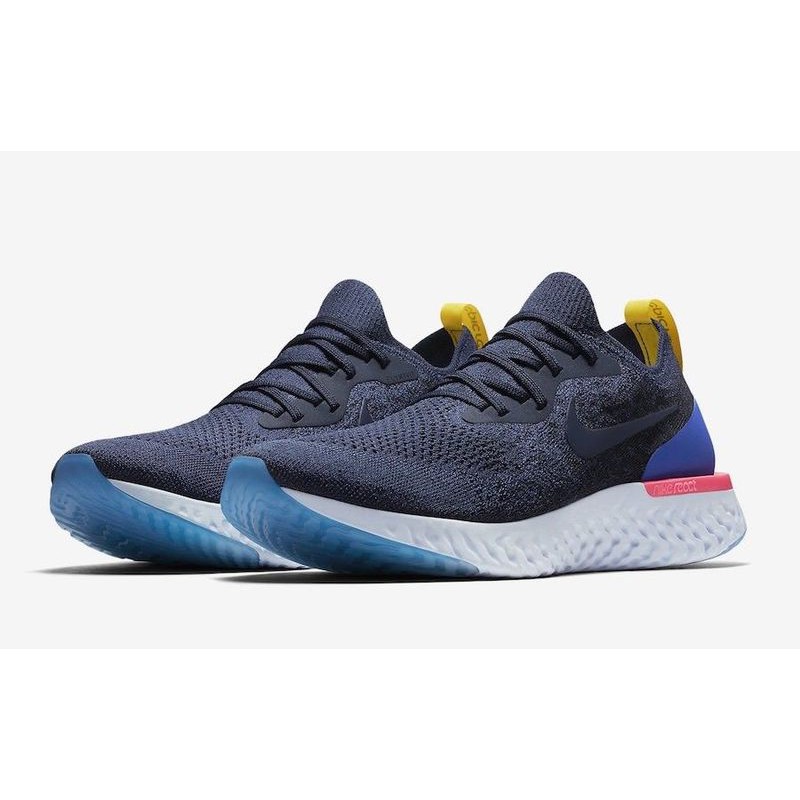 Nike Epic React Flyknit (AQ0067-400)男(AQ0070-400)女 深藍