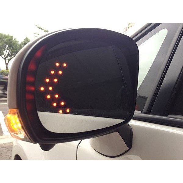 明耀汽車~日產JUKE 鉻鏡雙箭頭LED方向燈後視鏡片 (專用卡榫式)