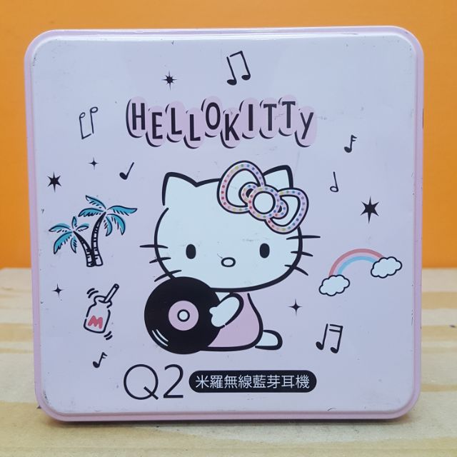 【Sanrio  無線藍芽耳機系列】三麗鷗 Q2 米羅無線藍芽耳機 HELLO KITTY 造型 粉紅方盒 正版 現貨