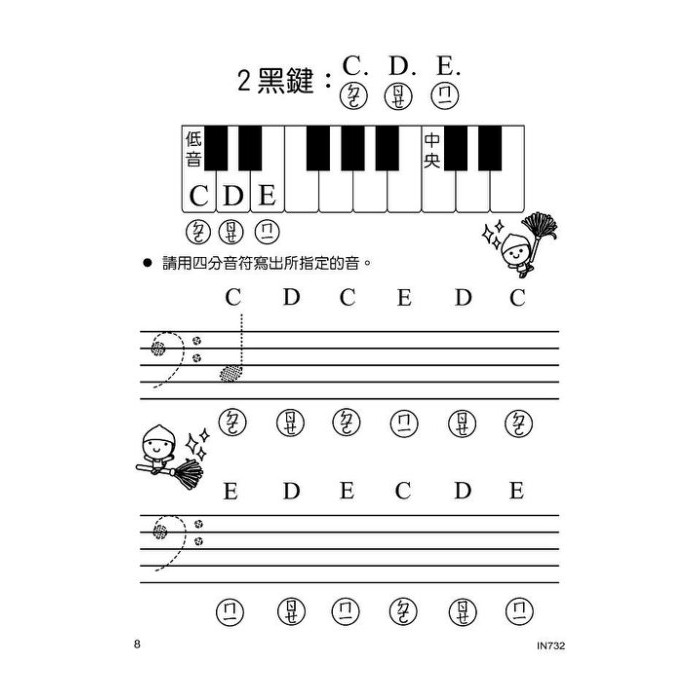 599免運費 Ty In732 低音譜 寫譜練習本 附100分貼紙 天音出版社 蝦皮購物