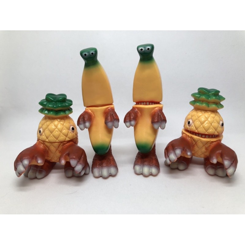 *福治賣玩具* 食卓的怪獸 日本製軟膠 香蕉怪獸 鳳梨怪獸 軟膠