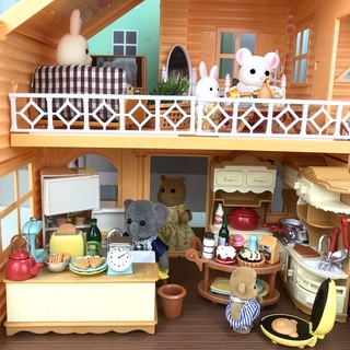 【現貨 免運🚀】模擬娃娃屋傢俱1/12微型森林動物家庭別墅傢俱娃娃家居用品女孩DIY角色扮演玩具
