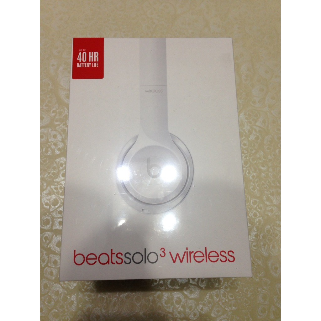全新正版 Beats Solo3 Wireless 藍牙頭戴式耳機 - 亮白色 // 蘋果 Apple 原廠保固