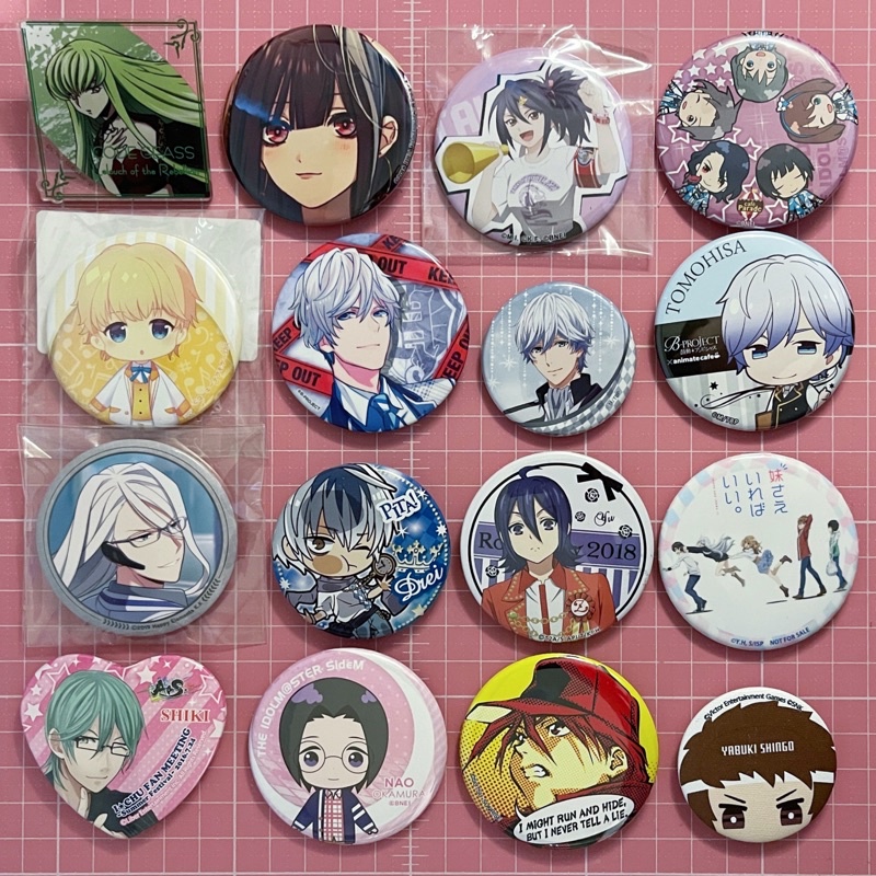 反叛的魯路修cc 工畫堂傳奇系列金色琴弦志水桂一北門倫毘沙偶像夢幻祭海部子規機動戰士徽章胸章扭蛋