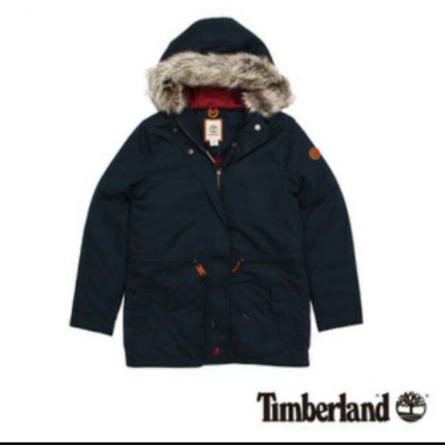 Timberland 絕版 女款 深藍色 鋪棉 連帽 外套