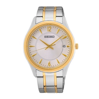 SEIKO SK037精工 6N52-00D0KS(SUR468P1) CS系列經典簡約男錶 / 銀+金 39.4mm