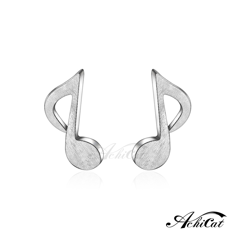 AchiCat．925純銀耳環．音符．一對價格．GS7096