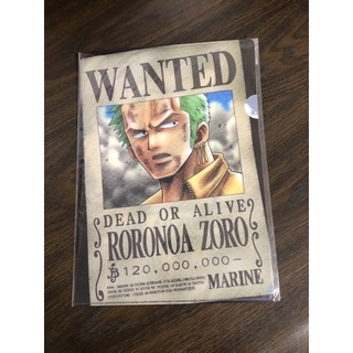 one piece/索隆/懸賞單收納夾/A4資料夾/海賊王/航海王
