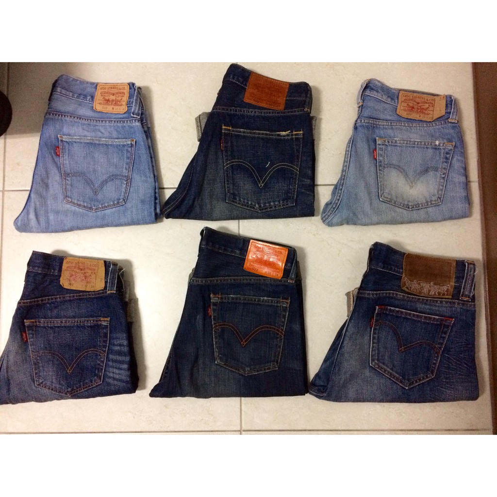 牛仔短褲 Levi's levis  W28~W36 長褲改短 工作休閒短褲刷色原色直筒合身版501 504 511