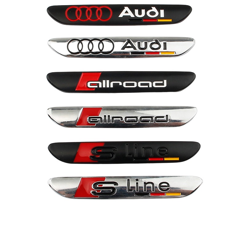 1 ❤ 3d 金屬Audi字母 / S Line標 / Allroad 擋泥板標誌徽章車身尾巴改裝裝飾貼紙適用於奧迪