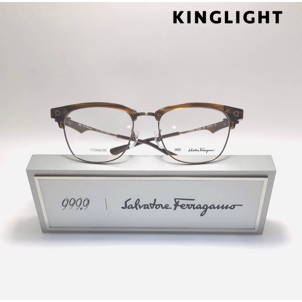 999.9 與Salvatore Ferragamo 聯名款經典飛行框 正品代理 復古框 日本品牌 抗藍光 有度數眼鏡