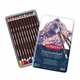 【板橋酷酷姐美術】英國Derwent德爾文Coloursoft軟性油性色鉛筆 (12色) 彩色鉛筆