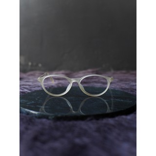 河水山-大阪透黃霧面磨砂搖滾少女 金絲雕花鏡橢圓框眼鏡/glasses