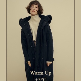全新 PAZZO WARM SERIES保暖長版毛領連帽羽絨外套 羽絨外套 長大衣 外套 保暖外套