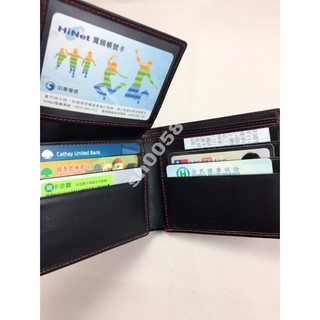Real Carbon Fiber Wallet 真卡夢 高品質真碳纖維男用真牛皮流行皮夾 線色隨機出貨 內有9卡夾