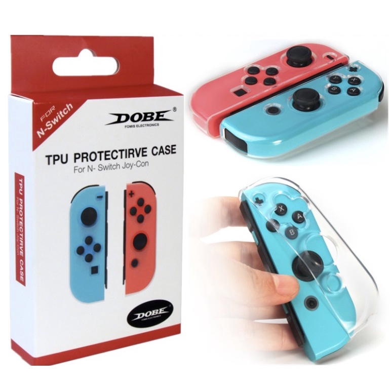 【就是要玩】現貨 NS Switch Joy-Con 透明水晶殼 保護殼 水晶殼 DOBE JC 左右小手把 透明硬殼