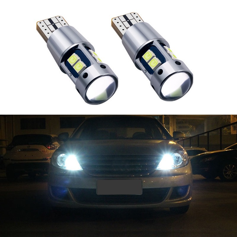 2 件 W5W T10 LED 燈泡 Canbus 無錯誤內部停車燈適用於奧迪 A3 A4 A6 A5 B5 B6 B8