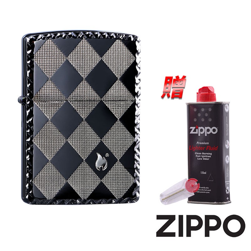 ZIPPO 菱格紋(耀眼銀)防風打火機 ZA-3-48B 優惠出清 好禮超值送 官方正版 現貨 禮物 客製化 終身保固