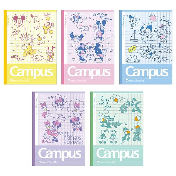 KOKUYO Campus點線A罫筆記本/ B5/ 迪士尼漫畫風/ 5入 eslite誠品