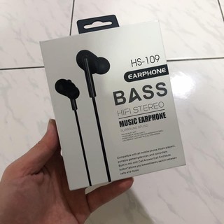 BASS HIFI 音質 (HS-109) 有線耳機 3.5mm孔耳機 黑 / 黃 / 白 / 藍 馬卡龍色 現貨8條