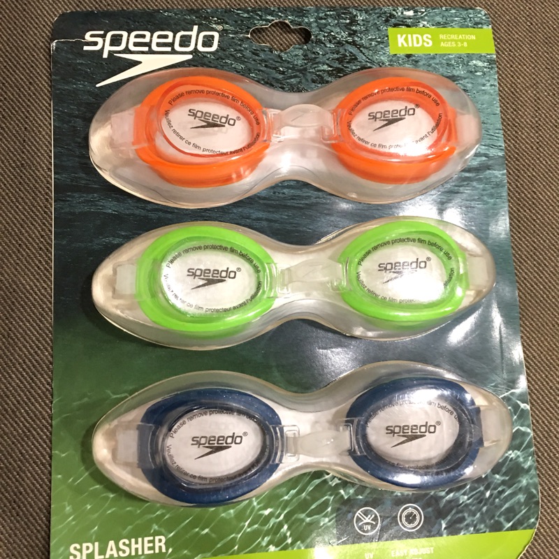 全新美國購入 Speedo 兒童泳鏡三件組