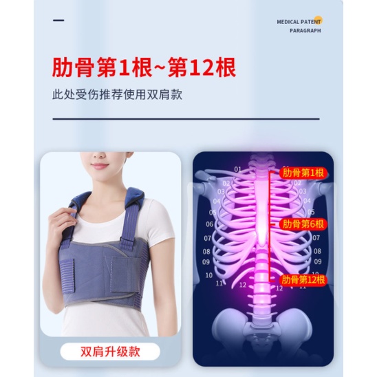 醫師首推 醫用肋骨骨折固定帶外翻矯正胸部心臟手術康復護胸椎綁帶護具男女醫院同款 蝦皮購物