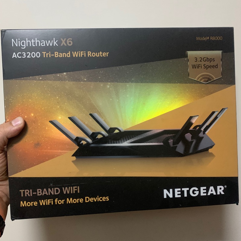 Netgear R8000 雙核心高速1Ghz AC3200Mbps 六天線同步雙頻 無線寬頻路由器