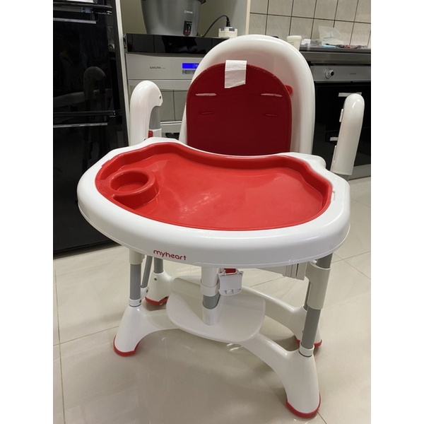 二手 myheart餐桌椅 折疊式紅色兒童餐椅（保留給621）