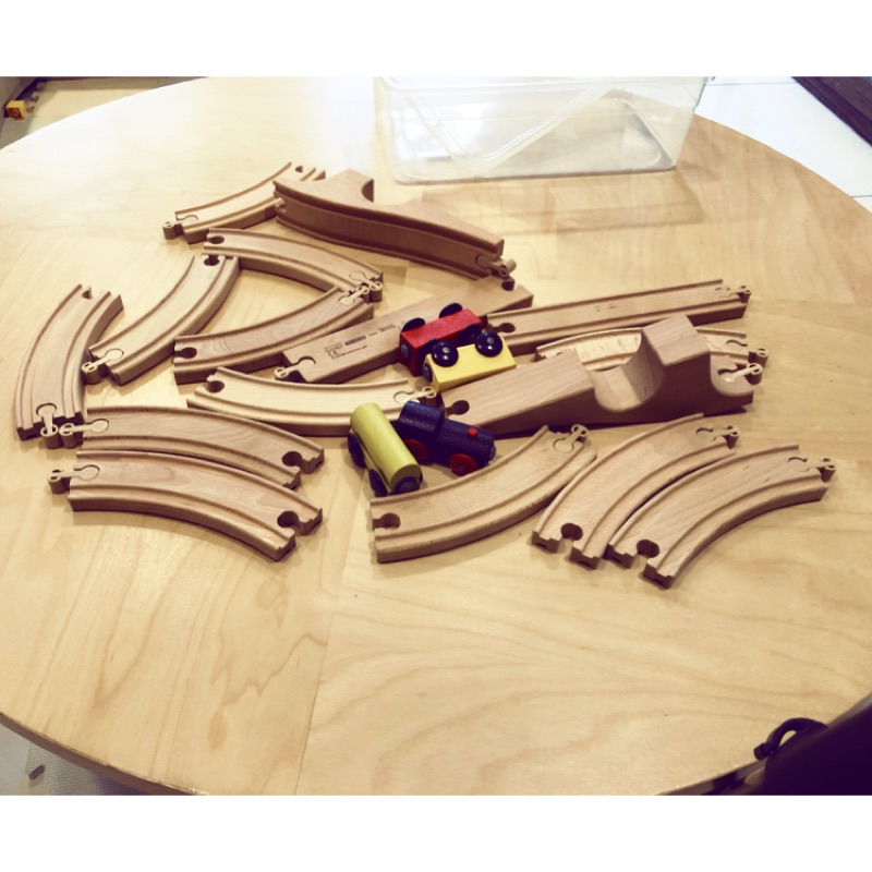 IKEA玩具 二手 木製 軌道 磁性小火車 近新