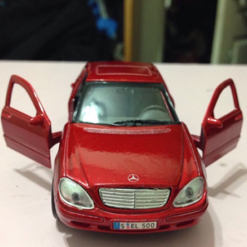 賓士 S500 1:36 精緻模型車 紅色