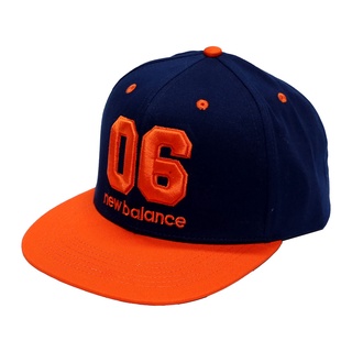 New Balance 8811530358 深藍×橘 立體車繡大帽延棒球帽 / 潮帽 / 【特價出清】
