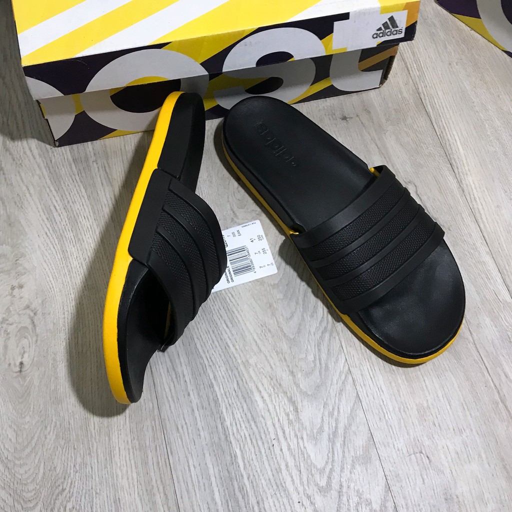 Adidas MONO PLUS [軟底拖鞋 - CLOUDFOAM] - 黃色鞋底 FULLBOX