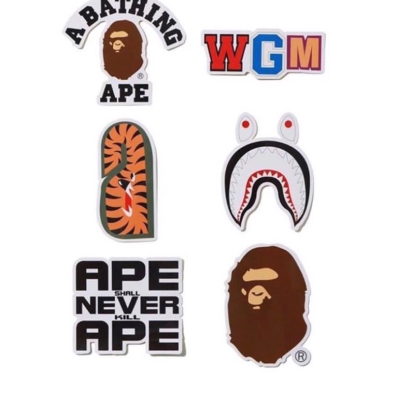 現貨 A BATHING APE bape x marvel 漫威 貼紙 猿人貼紙  筆電 行李箱 筆記本 貼紙