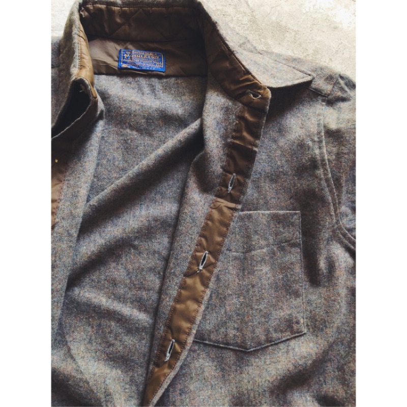 " 70s Pendleton Wool Shirts - 雜點咖啡灰 " 高質量羊毛襯衫 TOM&amp;MAO湯姆貓古著