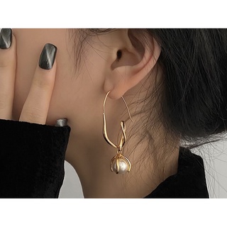 法桸飾品 X F a c : / e Accessory 小眾輕奢款珍珠設計款後勾式耳環時髦耳飾優雅風