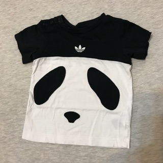 adidas originals 愛迪達 熊貓短袖上衣 9-12m