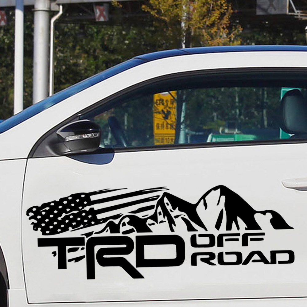 新設計 TRD 4X4 汽車貼紙和貼花乙烯基汽車貼紙酷車窗裝飾