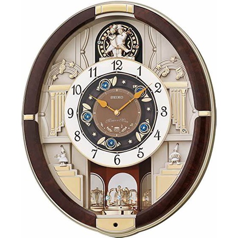 《 精準鐘錶 》日本 精工 SEIKO 光控音樂報時 水晶旋轉擺飾 時鐘 掛鐘 QXM289B，QXM289