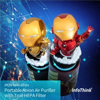 【現貨】infoThink 鋼鐵人系列 USB渦輪負離子空氣清淨機 經典 隱黑 三眼車用負離子 車用空氣清淨機 HEPA