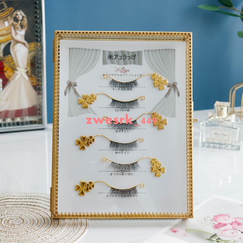 日式防塵睫毛展示板作品收納盒高端玻璃嫁接美睫店日系打版框工具南風美甲 蝦皮購物