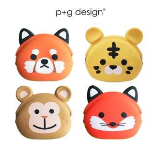 【p+g design】mimi POCHI Friends 小熊貓/老虎/猴子/狐狸 動物矽膠口金包 零錢包 收納包