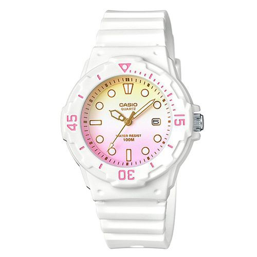 【CASIO】雙色運動潛水風格腕錶-羅馬白(LRW-200H-4E2)正版宏崑公司貨