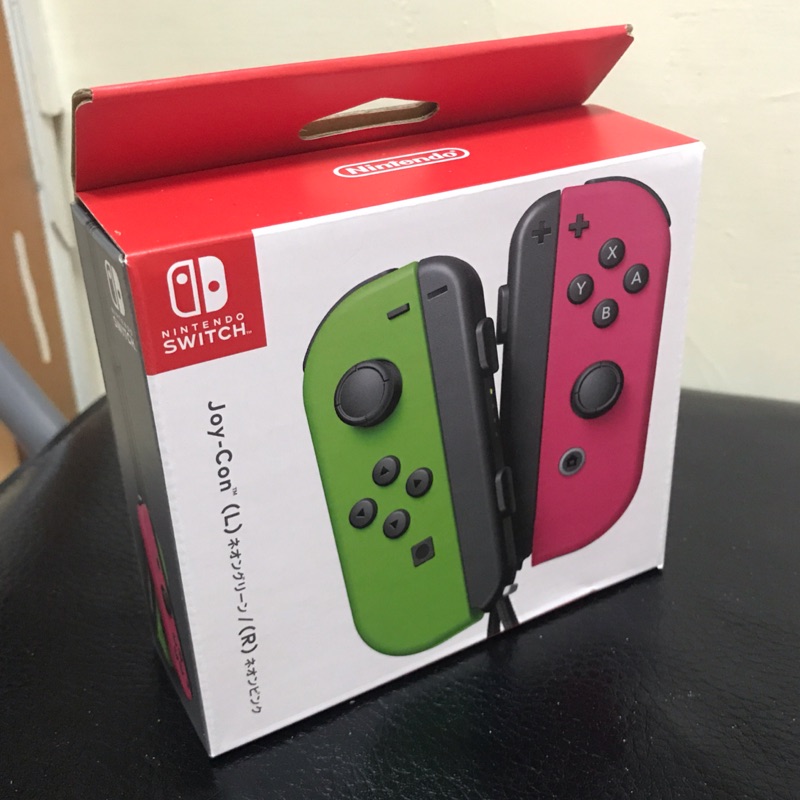 Nintendo 任天堂 Switch Joy-Con 綠/粉 雙色手把 「漆彈大作戰」配色 全新未拆封