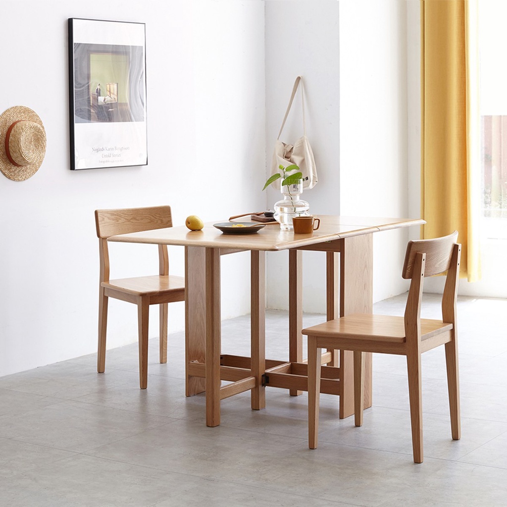 hoi! 源氏木語鹿特丹橡木1.5M摺疊餐桌 Y28R02+餐椅 Y90S01（一桌兩椅）/安運費用1600元