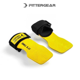 【FITTERGEAR】 二代麂皮拉力帶 黃色/黑色 (引體向上 硬舉 助力帶 麂皮 拉力帶 護腕 運動 健身 重訓 ）