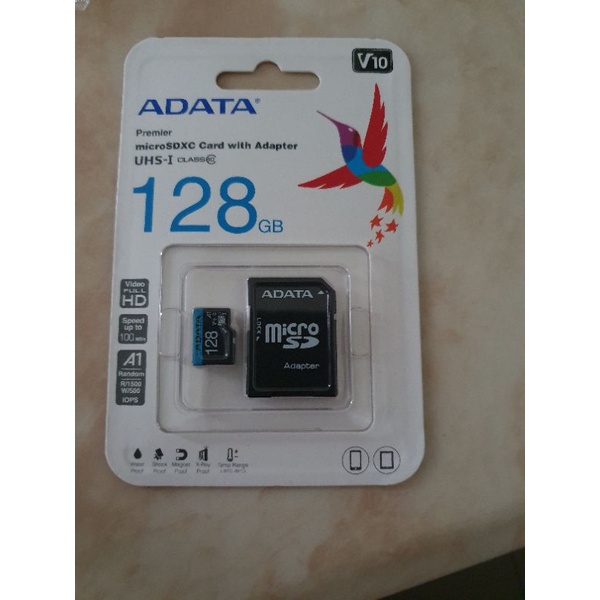 ADATA-128GB記憶卡-全新未拆(威剛）附轉卡