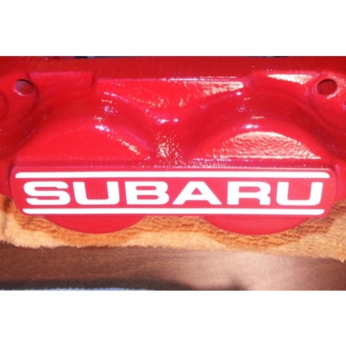 SUBARU 8 件裝斯巴魯剎車卡鉗卡鉗卡鉗貼紙貼花翼豹 WRX Sti Turbo x 6