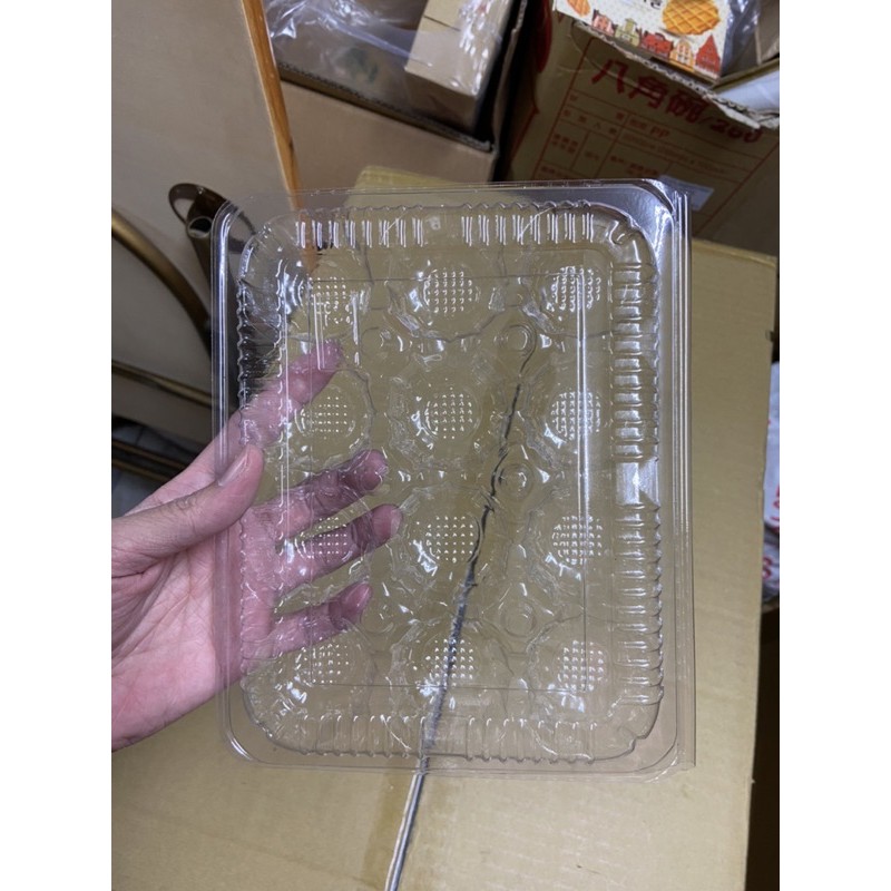 大芋圓盒 12顆裝 無自扣 PVC 食品塑膠盒 元宵盒 湯圓盒 燒賣盒 丸子盒